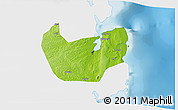 Physical 3D Map of Nacala Velha, single color outside