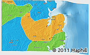Political 3D Map of Nacala Velha