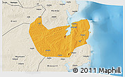 Political 3D Map of Nacala Velha, shaded relief outside