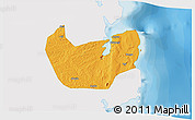 Political 3D Map of Nacala Velha, single color outside