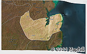Satellite 3D Map of Nacala Velha, darken