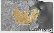Satellite 3D Map of Nacala Velha, desaturated