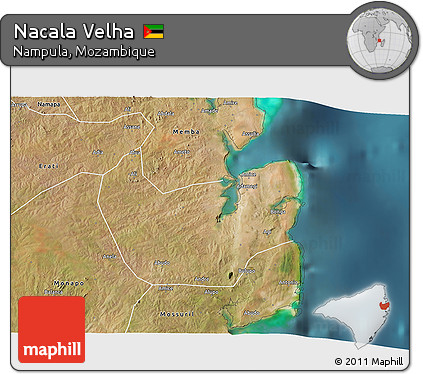 Satellite 3D Map of Nacala Velha