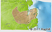Satellite 3D Map of Nacala Velha, physical outside