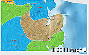 Satellite 3D Map of Nacala Velha, political outside