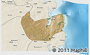Satellite 3D Map of Nacala Velha, shaded relief outside