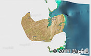 Satellite 3D Map of Nacala Velha, single color outside
