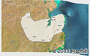 Shaded Relief 3D Map of Nacala Velha, satellite outside