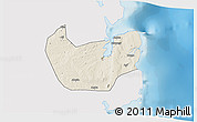 Shaded Relief 3D Map of Nacala Velha, single color outside
