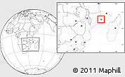 Blank Location Map of Nacala Velha, within the entire country
