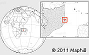 Blank Location Map of Nacala Velha, highlighted country