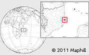 Blank Location Map of Nacala Velha
