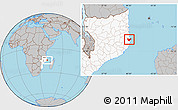 Gray Location Map of Nacala Velha, highlighted country