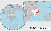Gray Location Map of Nacala Velha, highlighted parent region