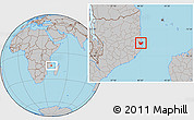 Gray Location Map of Nacala Velha