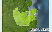 Physical Map of Nacala Velha, darken