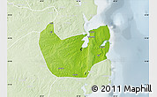 Physical Map of Nacala Velha, lighten