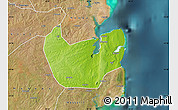 Physical Map of Nacala Velha, satellite outside