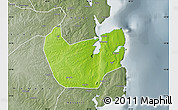 Physical Map of Nacala Velha, semi-desaturated