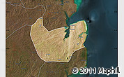 Satellite Map of Nacala Velha, darken