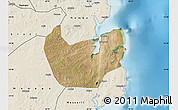 Satellite Map of Nacala Velha, shaded relief outside