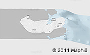 Gray Panoramic Map of Nacala Velha, single color outside