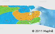 Political Panoramic Map of Nacala Velha