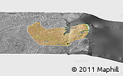 Satellite Panoramic Map of Nacala Velha, desaturated
