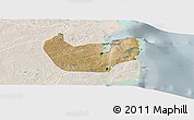 Satellite Panoramic Map of Nacala Velha, lighten