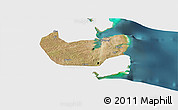 Satellite Panoramic Map of Nacala Velha, single color outside