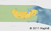 Savanna Style Panoramic Map of Nacala Velha, single color outside