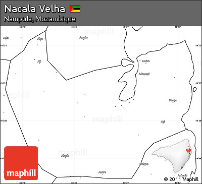 Blank Simple Map of Nacala Velha