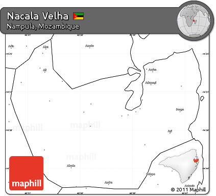 Blank Simple Map of Nacala Velha