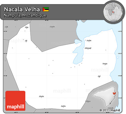 Gray Simple Map of Nacala Velha