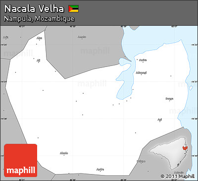 Gray Simple Map of Nacala Velha