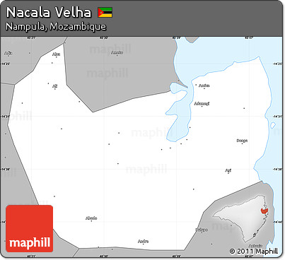 Gray Simple Map of Nacala Velha