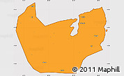 Political Simple Map of Nacala Velha, cropped outside