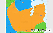 Political Simple Map of Nacala Velha