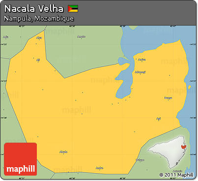 Savanna Style Simple Map of Nacala Velha