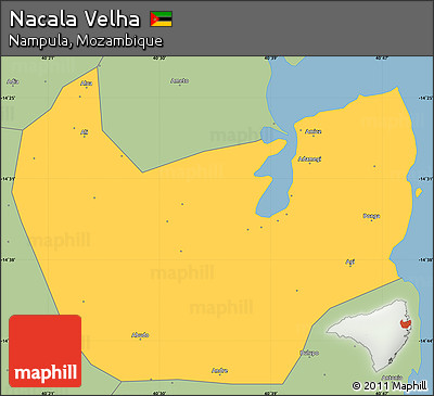 Savanna Style Simple Map of Nacala Velha