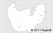 Silver Style Simple Map of Nacala Velha, cropped outside