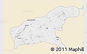 Classic Style 3D Map of Namapa, single color outside