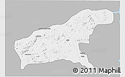 Gray 3D Map of Namapa, single color outside