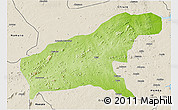 Physical 3D Map of Namapa, shaded relief outside