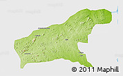 Physical 3D Map of Namapa, single color outside