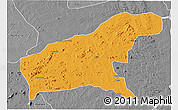 Political 3D Map of Namapa, desaturated