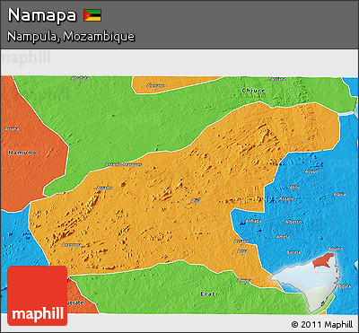 Political 3D Map of Namapa