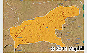 Political 3D Map of Namapa, satellite outside