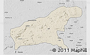 Shaded Relief 3D Map of Namapa, desaturated