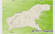 Shaded Relief 3D Map of Namapa, physical outside